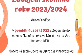 Zahájení školního roku 2023/2024