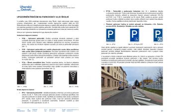 Upozornění řidičům na parkování v ulici Školní