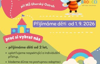 Přijímáme děti do DS Broučci od 1. 9. 2026
