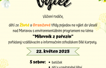 Výlet - ŽLUTÁ A ORANŽOVÁ TŘÍDA
