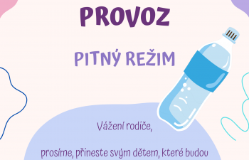 Pitný režim během prázdninového provozu 