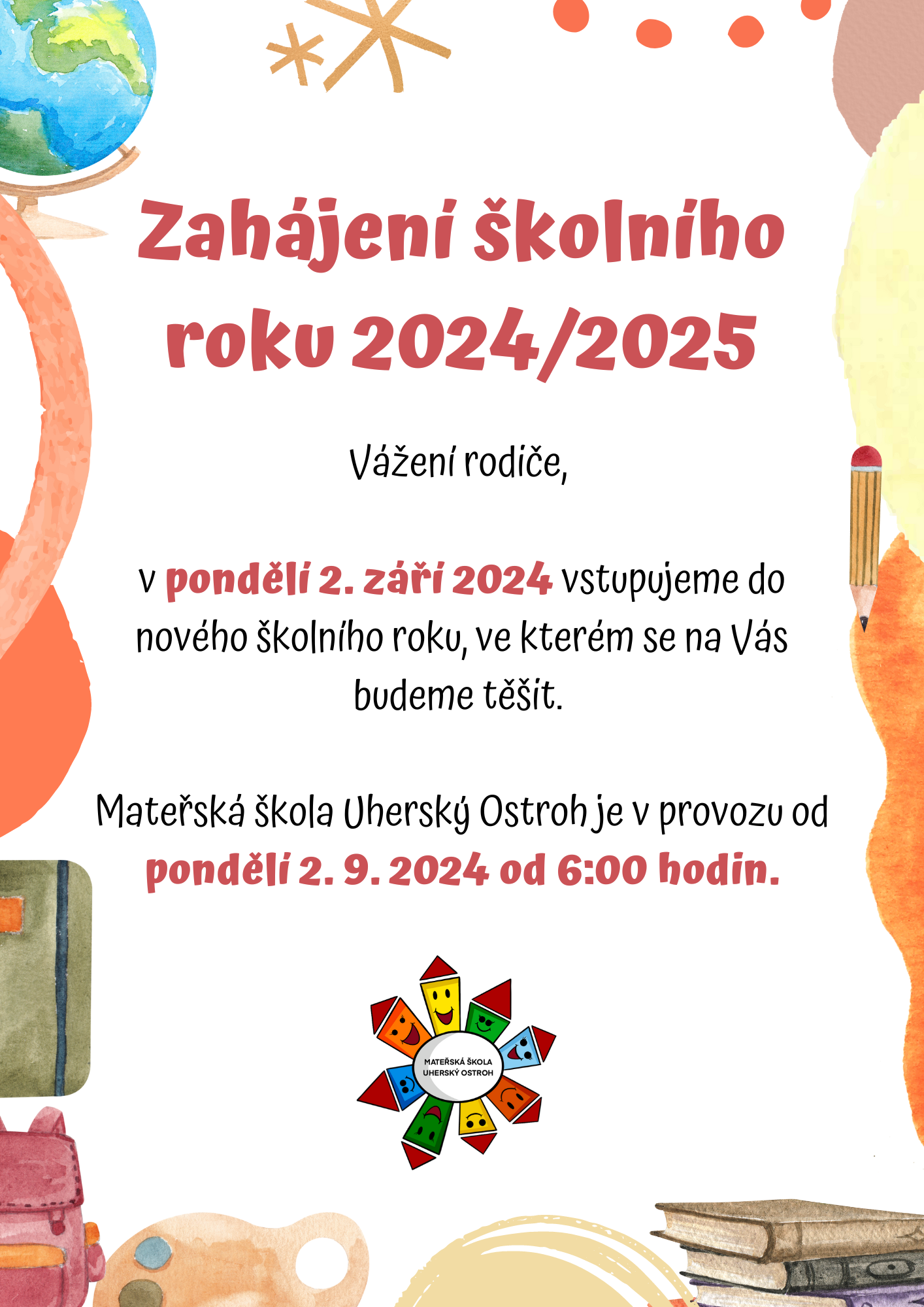Začátek školního roku 20232024
