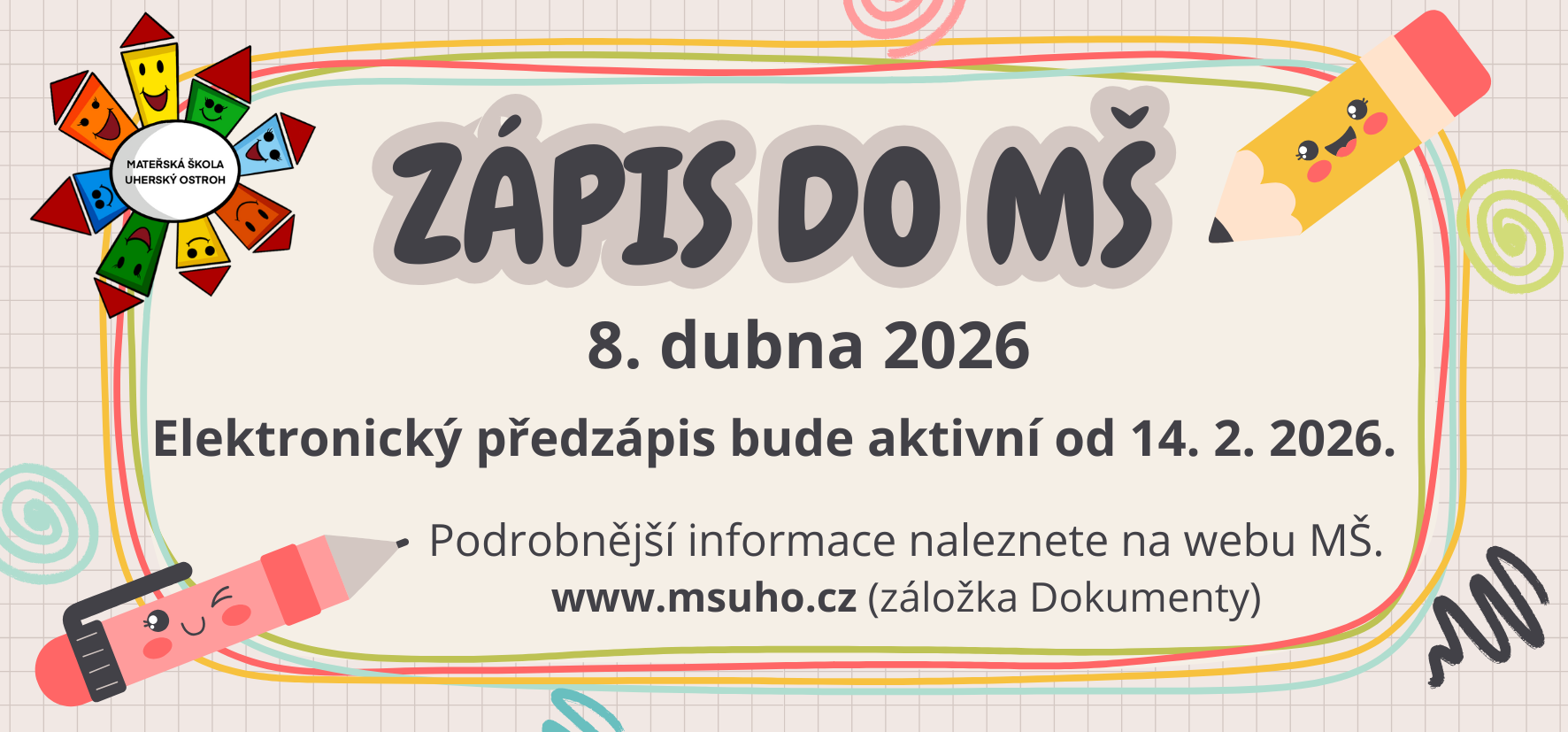 zápis do MŠ 15 x 7 cm 1
